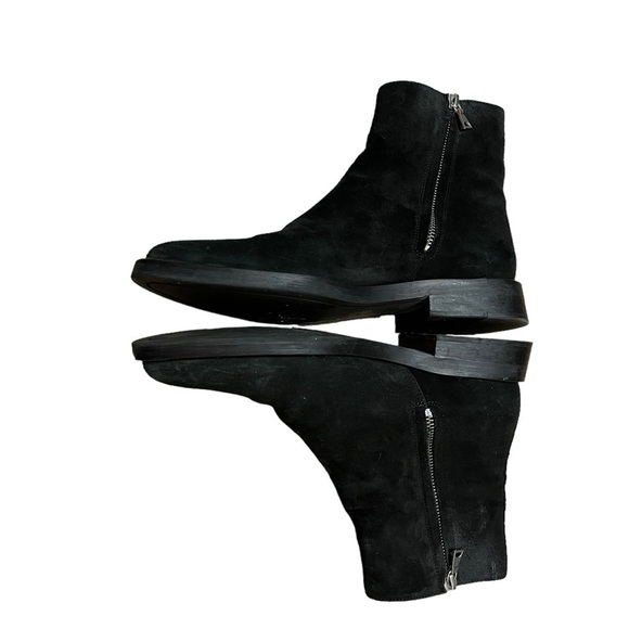 Jack Erwin black suede side zipper ankle boots - Picture 5 of 9